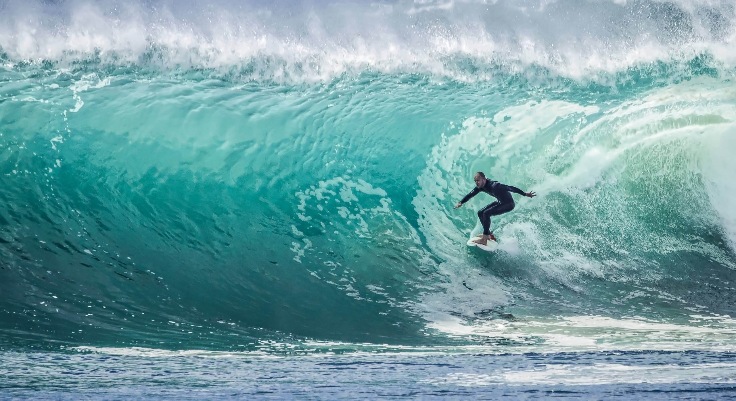 Wave and surfer